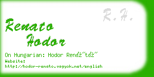 renato hodor business card